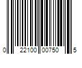 Barcode Image for UPC code 022100007505