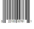 Barcode Image for UPC code 022100007611