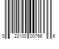 Barcode Image for UPC code 022100007666