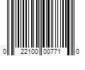 Barcode Image for UPC code 022100007710