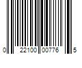 Barcode Image for UPC code 022100007765