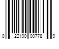 Barcode Image for UPC code 022100007789