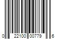 Barcode Image for UPC code 022100007796