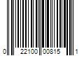 Barcode Image for UPC code 022100008151