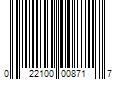 Barcode Image for UPC code 022100008717