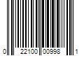 Barcode Image for UPC code 022100009981