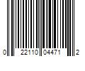 Barcode Image for UPC code 022110044712