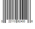 Barcode Image for UPC code 022110624006