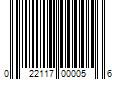 Barcode Image for UPC code 022117000056