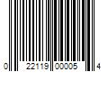 Barcode Image for UPC code 022119000054