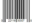 Barcode Image for UPC code 022119000078