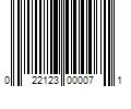 Barcode Image for UPC code 022123000071