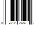 Barcode Image for UPC code 022134000077