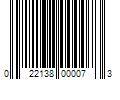 Barcode Image for UPC code 022138000073