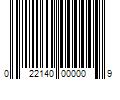 Barcode Image for UPC code 022140000009