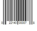 Barcode Image for UPC code 022140000078