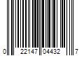 Barcode Image for UPC code 022147044327