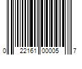 Barcode Image for UPC code 022161000057