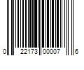 Barcode Image for UPC code 022173000076