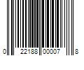 Barcode Image for UPC code 022188000078