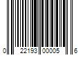 Barcode Image for UPC code 022193000056