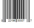 Barcode Image for UPC code 022196000077