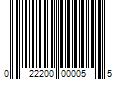 Barcode Image for UPC code 022200000055