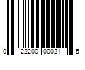 Barcode Image for UPC code 022200000215