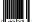 Barcode Image for UPC code 022200000451