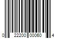 Barcode Image for UPC code 022200000604