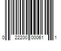 Barcode Image for UPC code 022200000611