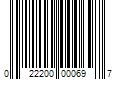 Barcode Image for UPC code 022200000697