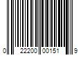 Barcode Image for UPC code 022200001519