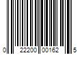 Barcode Image for UPC code 022200001625