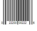 Barcode Image for UPC code 022200002226