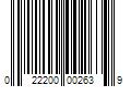 Barcode Image for UPC code 022200002639