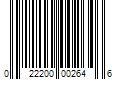 Barcode Image for UPC code 022200002646