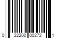 Barcode Image for UPC code 022200002721