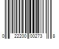 Barcode Image for UPC code 022200002738