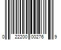 Barcode Image for UPC code 022200002769