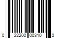 Barcode Image for UPC code 022200003100