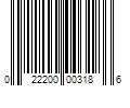 Barcode Image for UPC code 022200003186