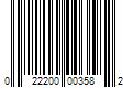 Barcode Image for UPC code 022200003582