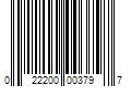 Barcode Image for UPC code 022200003797