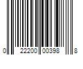 Barcode Image for UPC code 022200003988