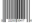 Barcode Image for UPC code 022200004176