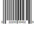 Barcode Image for UPC code 022200004329