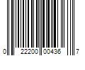 Barcode Image for UPC code 022200004367