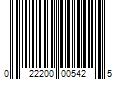 Barcode Image for UPC code 022200005425