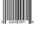 Barcode Image for UPC code 022200005715